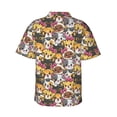thumbnail image 3 of Balery Cute Cat Print Men's Hawaiian Shirts Short Sleeve Beach Shirt Relaxed Fit Vacation Button Down Shirts-Large, 3 of 9