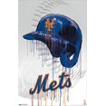 thumbnail image 2 of MLB New York Mets - Drip Helmet 22 Canvas Wall Poster, 22.375" x 34", 2 of 4