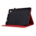 thumbnail image 2 of Tablet Case for Samsung Galaxy Tab A9 8.7" 2023 SM-X110 / SM-X115, Embossed Tree Pattern PU Leather Book Style Smart Auto Wake/Sleep Cover with Stand Card Slots Magnetic Clasp Shockproof Case, Red, 2 of 10
