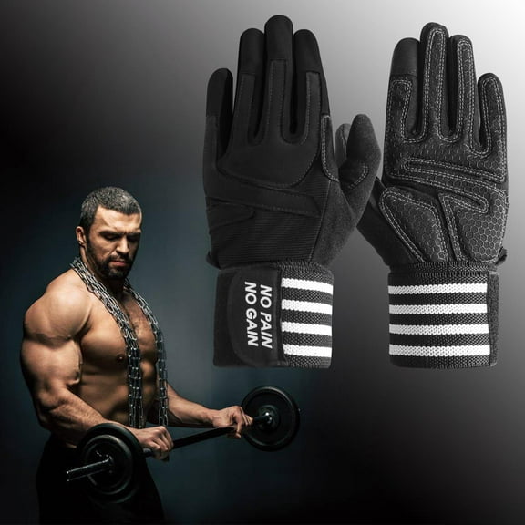 Weight Lifting Gloves Gym with Wrist Support for Men Women Full Palm Protection Grip, Work Out Gloves fit Pull Ups Sport Training Fitness