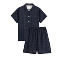 thumbnail image 1 of Fankiway Ensemble de Vêtements d'Intérieur Décontractés pour Femmes Hauts à Manches Longues Pantalons Col Rabattu Pyjamas de Nuit Ensembles d'Été Tenues d'Été pour Femmes 6281 Pcs, 1 of 2