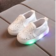 thumbnail image 6 of Toddler Sneakers for Girls Boys Slip On Canvas Walking Shoes Luminous shoes, 6 of 8