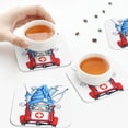 thumbnail image 5 of Kdxio Medicine Gnome Truck Red Funny Coasters,4 Pcs Leather Coasters,Housewarming Gifts,Protect Furniture from Water Marks Scratch and Damage, 5 of 6