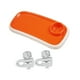 thumbnail image 4 of Bandeja para cochecito de bebé, bandeja para refrigerios, resistente al desgaste, fácil instalación, vaso para biberón. Naranja, 4 of 9