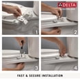 thumbnail image 5 of Delta Morgan Slow-Close Round Closed Front Plastic Toilet Seat with NoSlip Bumpers in White, 5 of 9