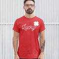 thumbnail image 3 of Tee Hunt Lucky Shamrock T-Shirt St. Patrick's Day Funny Holiday Men's Tee, Red, 3X-Large, 3 of 5