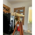 thumbnail image 2 of Personalized Brass Telescope on Adjustable Tripod Stand - Nautical Maritime Binoculars - Home & Office Decor - Christmas and New Year Gift, 2 of 5