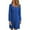 Blue, variant on Herrnalise Women’s Dresses Summer 2024 Casual Autumn Solid Sexy U-Neck Buttons Long Sleeve Waist Dress S-2XL