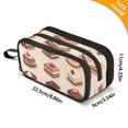 thumbnail image 4 of FORMRS Pencil Case with 3 Compartments Zipper Pouch, Elementary School Level and up, Pink Cakes, 4 of 8