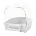 thumbnail image 3 of Pet Bird Bath Box Bathing Tub Bath Box Shower Caged Parrot Bathing Tub for Small White, 3 of 8