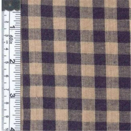 Textile Creations 110 Rustic Woven Fabric, 0.37 Check Navy And Natural, 15 yd.