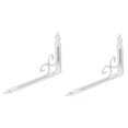 thumbnail image 2 of 2 soportes para estantes de pared, soportes de esquina resistentes y decorativos. Blanco, 2 of 9