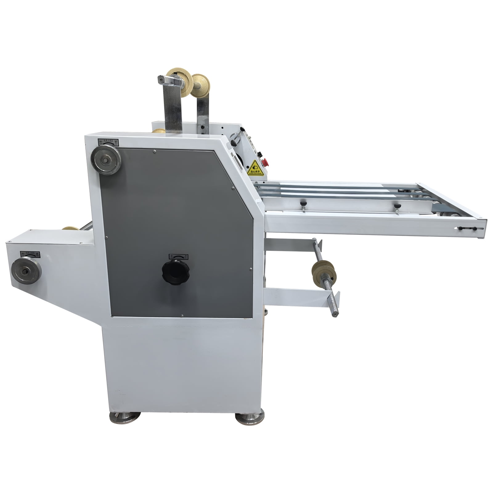 110V Steel Roller Thermal Laminator with Conveyor Belt and Winding Mechanism