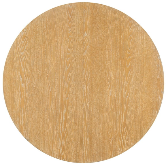 LiviNest 5-Piece Extendable Round Dining Table Set: Vintage Oak Wood Grain Table & 4 Upholstered Chairs for Small Space & Family Meals - Expandable 42 to 58 Inch Kitchen Table Set for 4-6 People