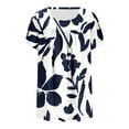 thumbnail image 5 of 3/4 Sleeve Shirts for Women's Printed Pleated Short Sleeved T-Shirt Loose Loose Comfortable and Casual, 5 of 5