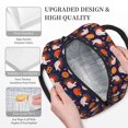 thumbnail image 3 of Honeii Turkey And Thanksgiving Print Insulated Lunch Bag Women Reusable Lunch Box with Pocket for Work Picnic Travel -One Size, 3 of 6