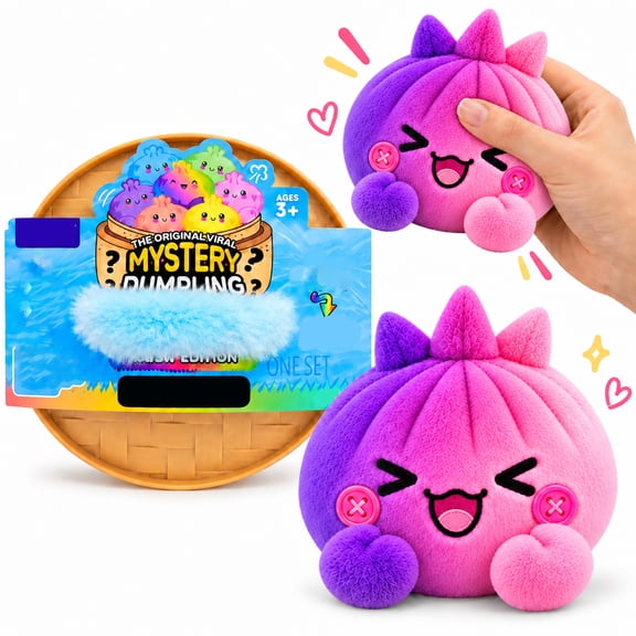 2026 Mystery Cute Plush Stuffed Dumpling Squishies, Soft Dumpling Squishy Stuffed with Embroidered Face and Rounded Feet, Collectible Plush Dumplings for Stress Relief, Christmas Gifts