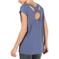 thumbnail image 2 of Calvin Klein T-Shirt à Manches Courtes Croisé dans le Dos pour Femmes, Violet, Large, 2 of 2
