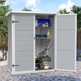 thumbnail image 5 of Sesslife 5'x3' Resin Outdoor Storage Shed with Lockable Door, Gray, 5 of 10