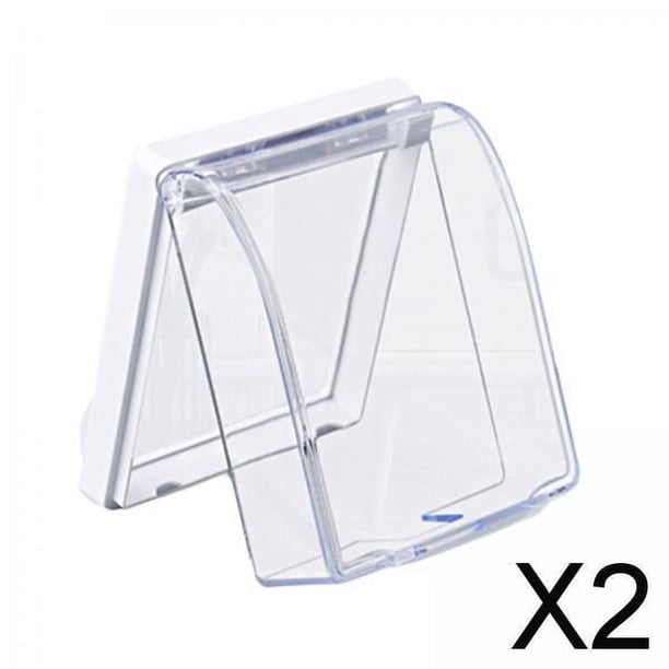 2x Caja de La Cubierta Del Interruptor Cubierta Del Enchufe Eléctrico Protector Accesorios de Baño Caja Trasera Caja Impermeable 86 Tipo Panel de Luz 2 piezas