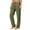 Army Green#34, variant on YOIAVAIOY Women's Cotton Linen Straight Leg Pants Elastic Waist Casual Long Trousers with Pockets Khaki XXL