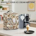 thumbnail image 3 of ZIATUBLES Ice Cream Maker Dust Cover, Coffee Chocolate Dessert Print with Storage Pocket and Top Handle, Stain Resistant Cover for Kitchen Appliance, 15.35" x 9.84" x 18.11", 3 of 6
