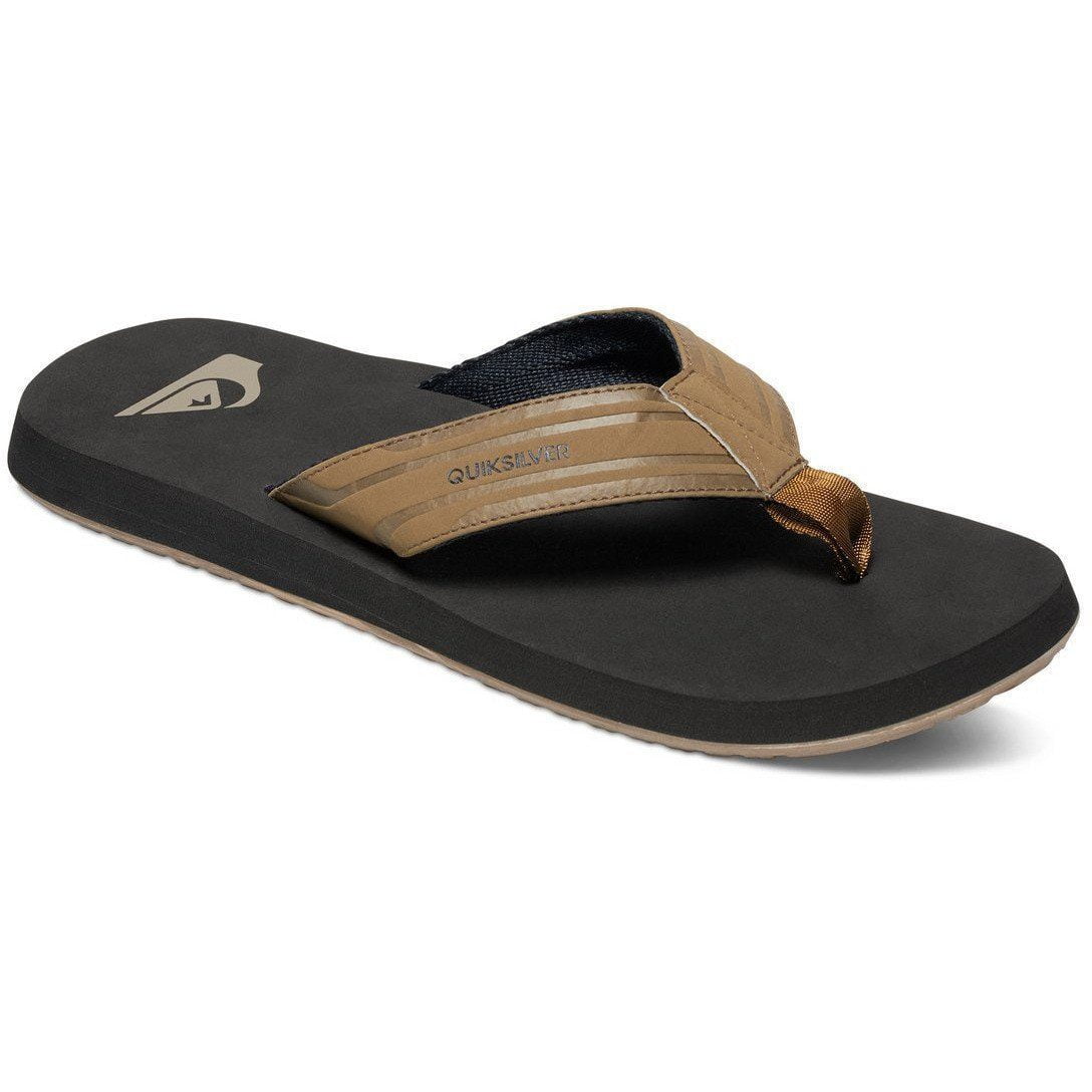 New Mens 14 Tan #27310-D1 E11 Quiksilver Coastal Oasis Sandals Flip Flops 