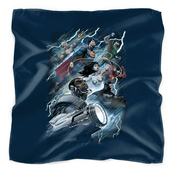 Justice League Ride the Lightening Bandana (21 in x 21 in)