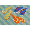 thumbnail image 1 of Liora Manne FTP12140503 Frontporch 1405-03 Flip Flops Blue 20 x 30 In. Area Rugs, 1 of 1