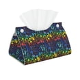 thumbnail image 2 of Lsque Magical Mushrooms and Flowers Printed Long Tissue Box Cover Holder, Facial Paper Organizer Dispenser,Triangle with Bottom Belt, PVC Leather Decorative Organizer, 2 of 9