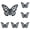 Black*5, variant on 1Pc Clearance Sale! Plastic Butterfly Bookmark, Elegant Black Page Marker for Book Lovers (8*6*0.2cm, Black)