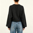 thumbnail image 5 of Edvintorg Pullover Sweaters for Women Solid Color Crew Neck Cropped Sweater Long Sleeve Loose Pullover Top Clothes Women Black XL, 5 of 6