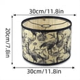 thumbnail image 2 of Pantalla de Lámpara con Forma de Tambor, Diseño de Pájaro y Planta Verde Brillante, Ideal para Lámparas de Pie y de Mesa en el Dormitorio C, 2 of 5