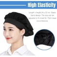 thumbnail image 5 of Mesh Chef Caps 3PCS Unisex Elastic Catering Hats Restaurant Kitchen Hats Hair Nets Reusable Food Service Hat,Black, 5 of 5