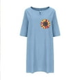 thumbnail image 4 of IROINNID Summer Dresses for Women , Plus Size Summer T-shirt Dresses for Women with Short Sleeve and Round Neck Printed Casual Outfits Dress, 4 of 4