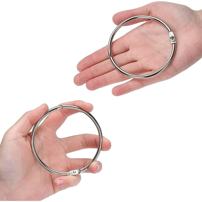 2 Big Binder Rings: Metal Round Ring Binders - Split-Rings 