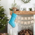 thumbnail image 4 of 20 Inches Christmas Stocking, Soft Velvet Xmas Tree Hanging Ornament, Christmas Stocking Decoration for Family New Year Holiday Party Mantel Fireplace Decor, Gift Filler Suffer Bag,1Pc,Sky Blue, 4 of 4