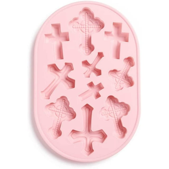 Set Of 2 Cross Shaped Food Grade Silicone Molds For Decorating Cakes, Chocolates, Candy, Jewelry