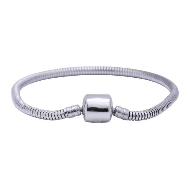 Pulsera de Mujer para Charms LuckyLy, Acero Inoxidable, Modelo Nuria plateado UNITALLA