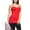 Red, variant on Women's Basic Solid Camisole Adjustable Strap Long Layering Tank Top Plus XL/2XL/3XL