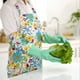 thumbnail image 3 of Guantes de lavar platos Jadeshay cálidos con motivos florales verdes de látex, 3 of 10