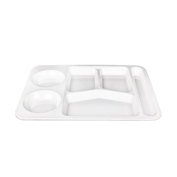 Binwennn Plateaux de Restauration Rapide à Compartiments en Imitation Porcelaine Résistants à la Chaleur Spécialement Conçus pour les Cafétérias d'Écoles et d'Unités Vaisselle de Qualité Commerciale Ensemble de Napperons de Table pour 6 Napperons à Motif Floral