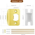 thumbnail image 5 of NOGIS Gold Door Strike Plate for Interior Doors, Security Door Lock Latch Reinforcement Plate, Exterior Strike Plate Repair Kit, Satin Brass (Gold), 5 of 7