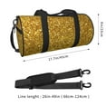 thumbnail image 4 of Easygdp Gold Glitter Travel Bag, Camping, Weekend, Carry On Overnight Duffel Bag with Shoulder Strap, 4 of 8