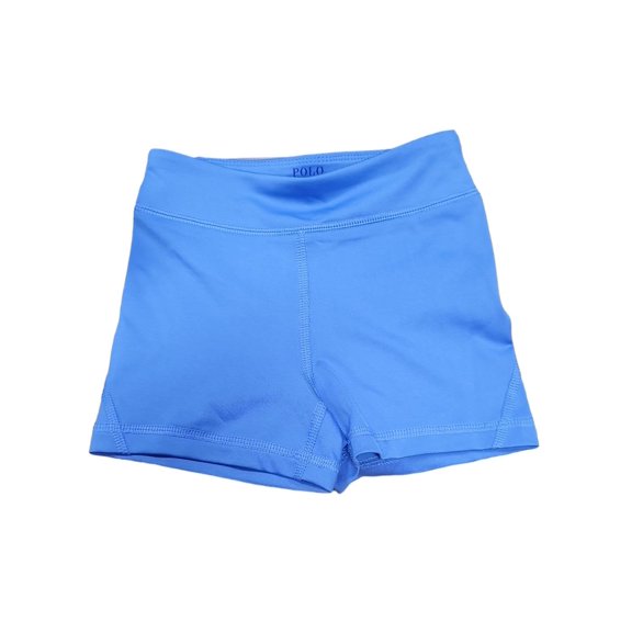 Polo Ralph Lauren BLUE Girls Athletic Stretch Yoga Shorts, US Medium (8-10)