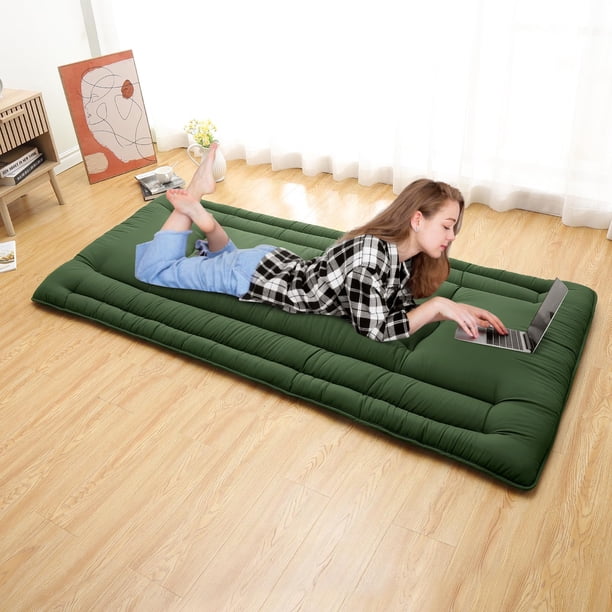 Yeshouse colchón futón plegable para dormir, tatami estilo japonés para adultos, cama enrollable de suelo ideal para dormitorio, caravanas, viajes y camping, cómodo y fácil de guardar