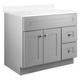 thumbnail image 6 of Design House Brookings 36" Ready to Assemble Solid Wood Bathroom Vanity Cabinet, Sherwin Williams® Gray, 6 of 24