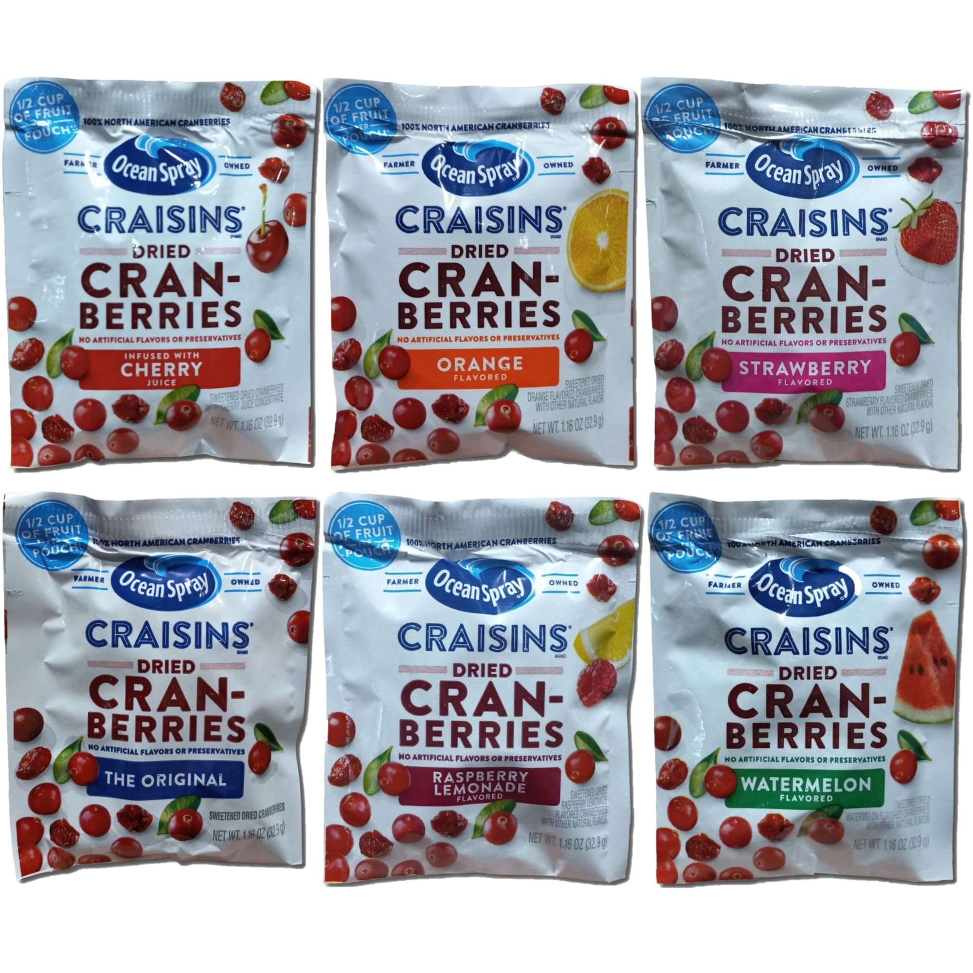 Dried Cranberries Single Serve Packets Variety Pack Bundled by