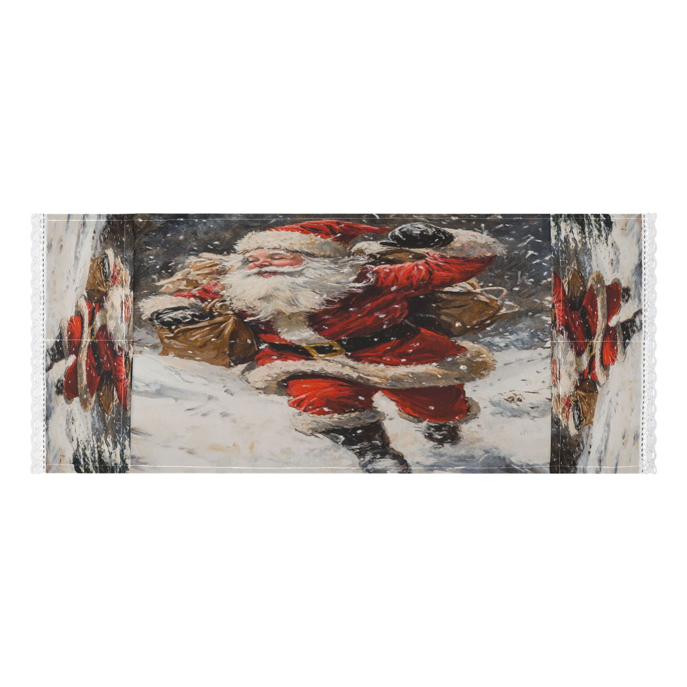WOBOGO Santa Claus Delivers Gifts in The Snow Washing Machine Cloth Dryer Refrigerator Top Cover Protective Non-Slip Mat For Kitchen Laundry