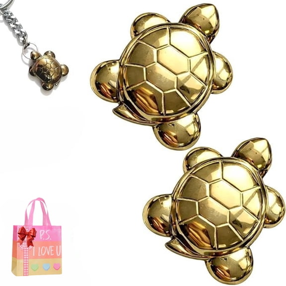 Natural Pyrite Turtle Crystal Figurine, Carved Pyrite Tortoise Mini Animal Stone for Meditation, Healing Crystal Decor
